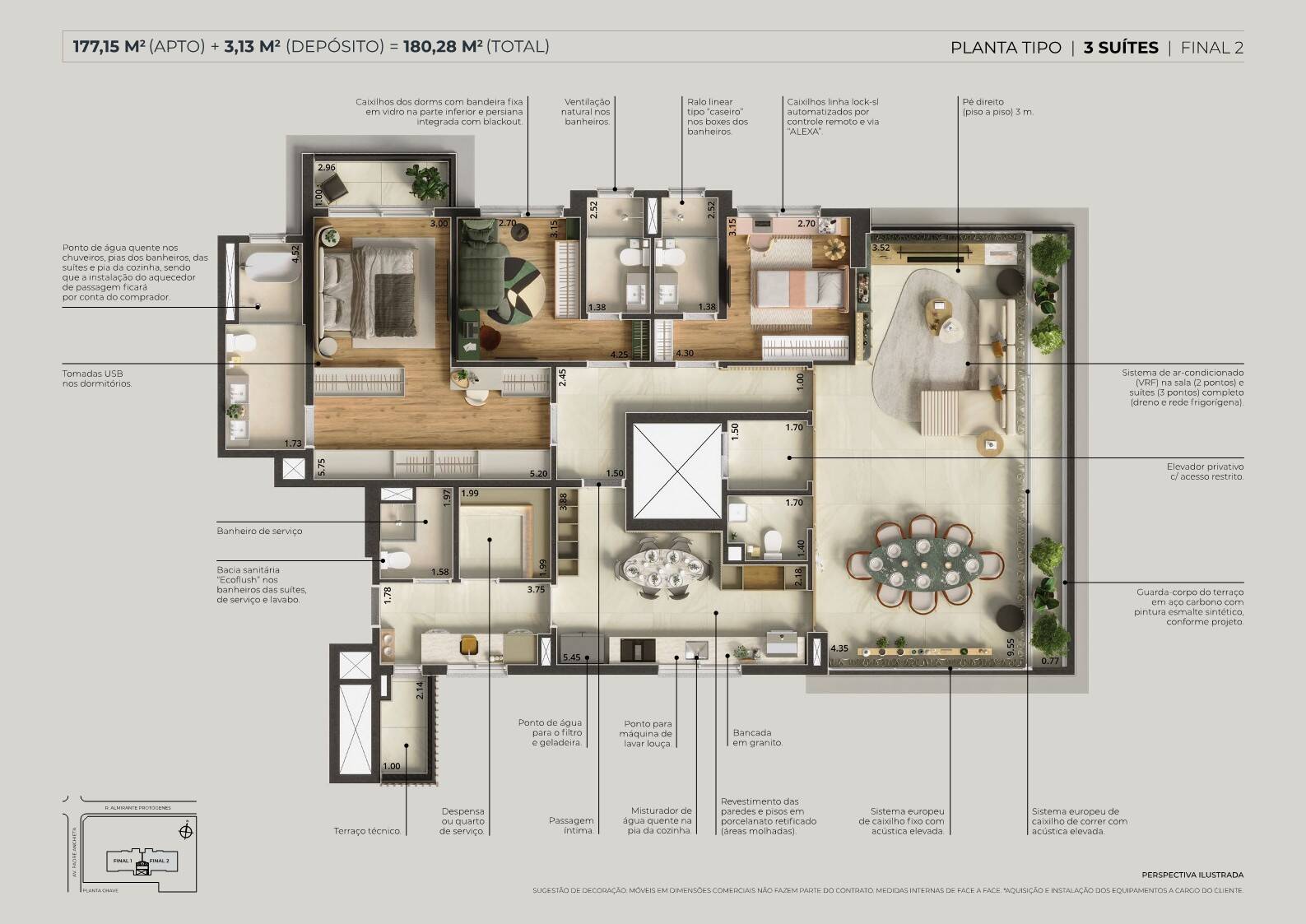 Apartamento, 3 quartos, 180 m² - Foto 37